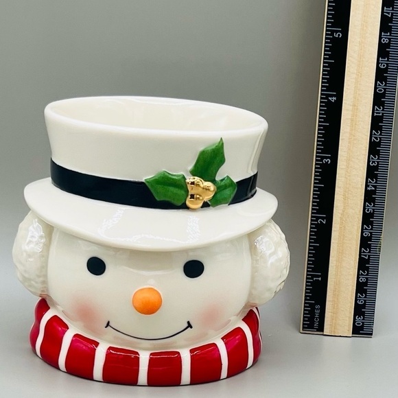 Lenox Snowman Figural Christmas Holiday Candle Holder with Tea Light Candle NIB - Picture 7 of 10